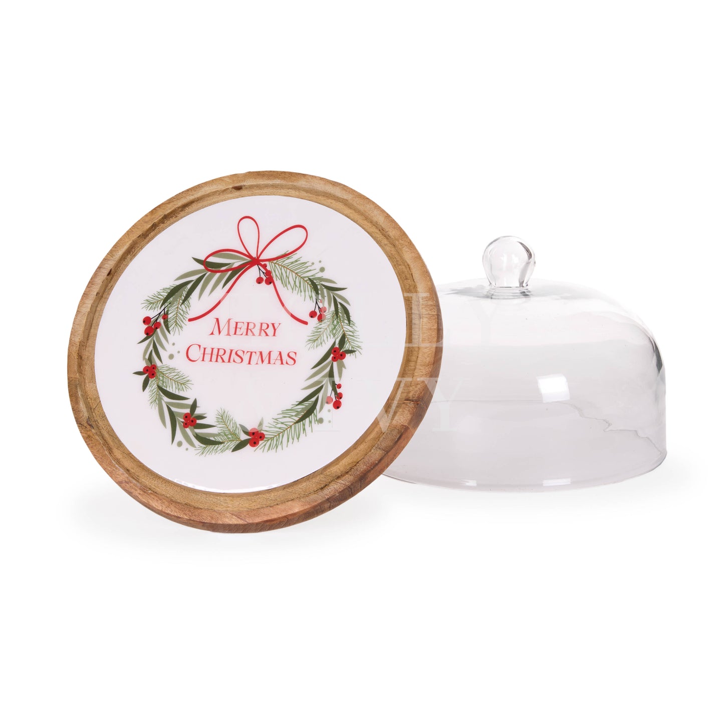 Summer Christmas Cloche And Cake Stand