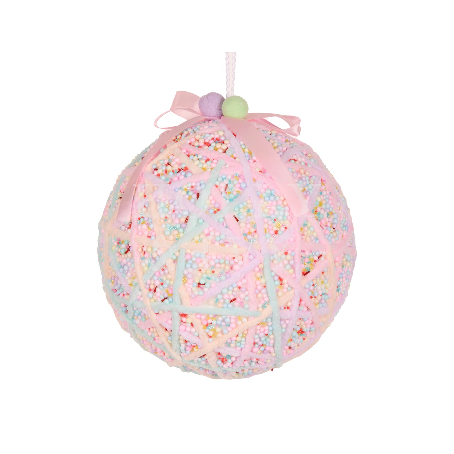 25 Cm Wrapped Sprinkles Bauble