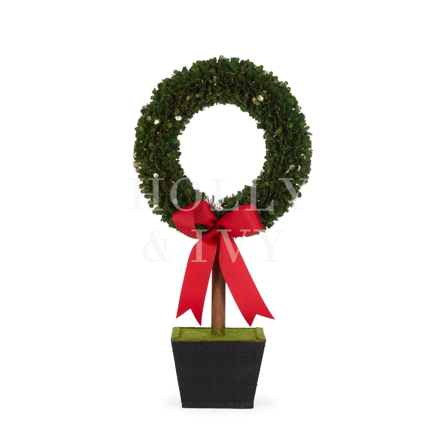 43 Cm Poinsettia Garden Topiary Wreath