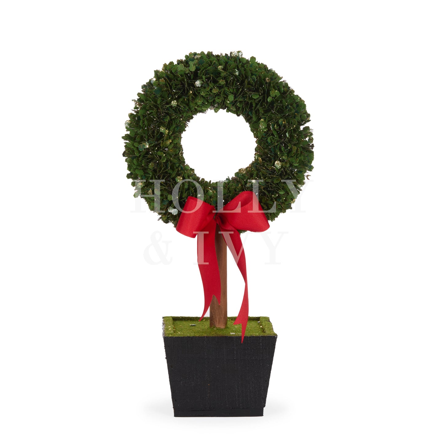 38 Cm Poinsettia Garden Topiary Wreath