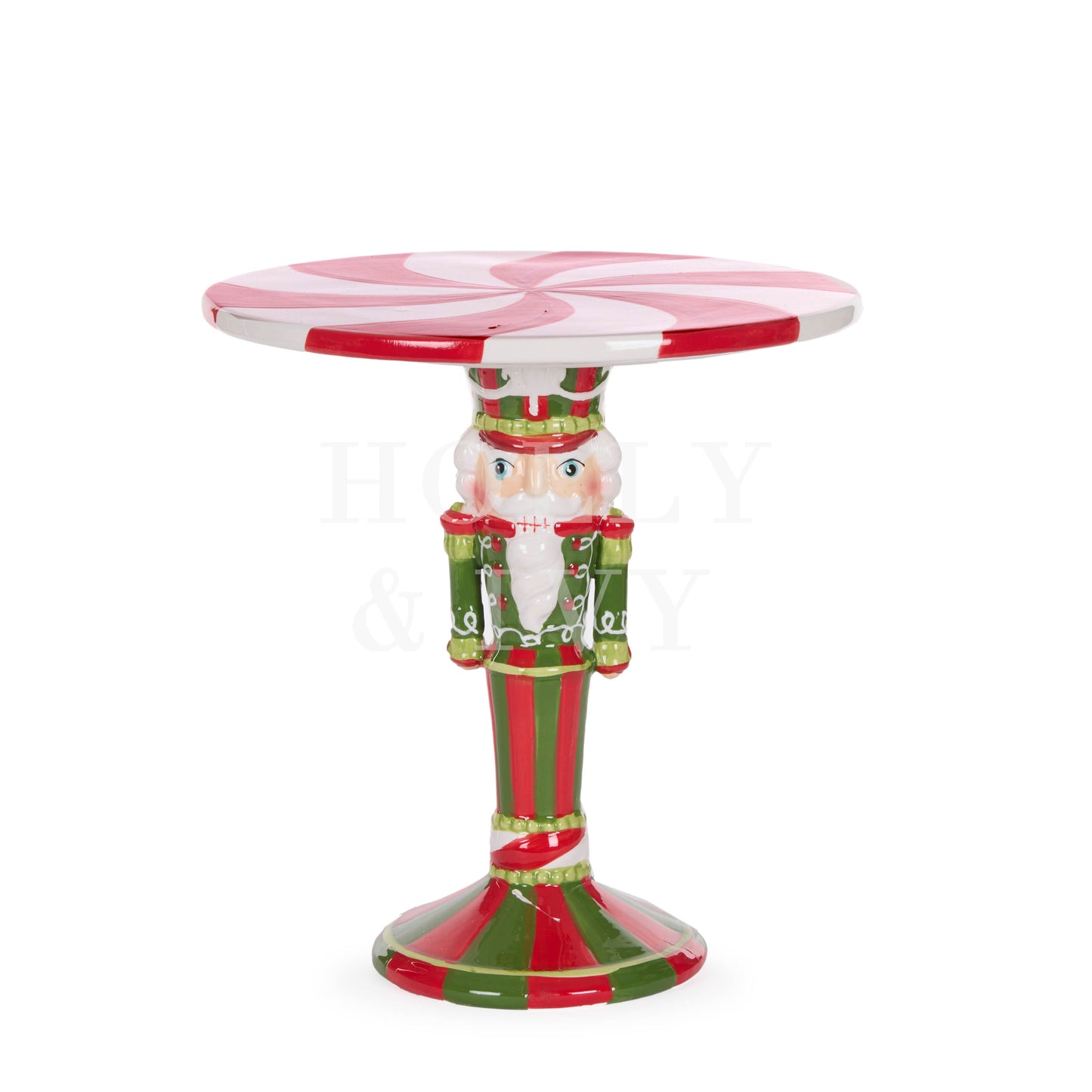 Red And Green Nutcracker Cake Stand