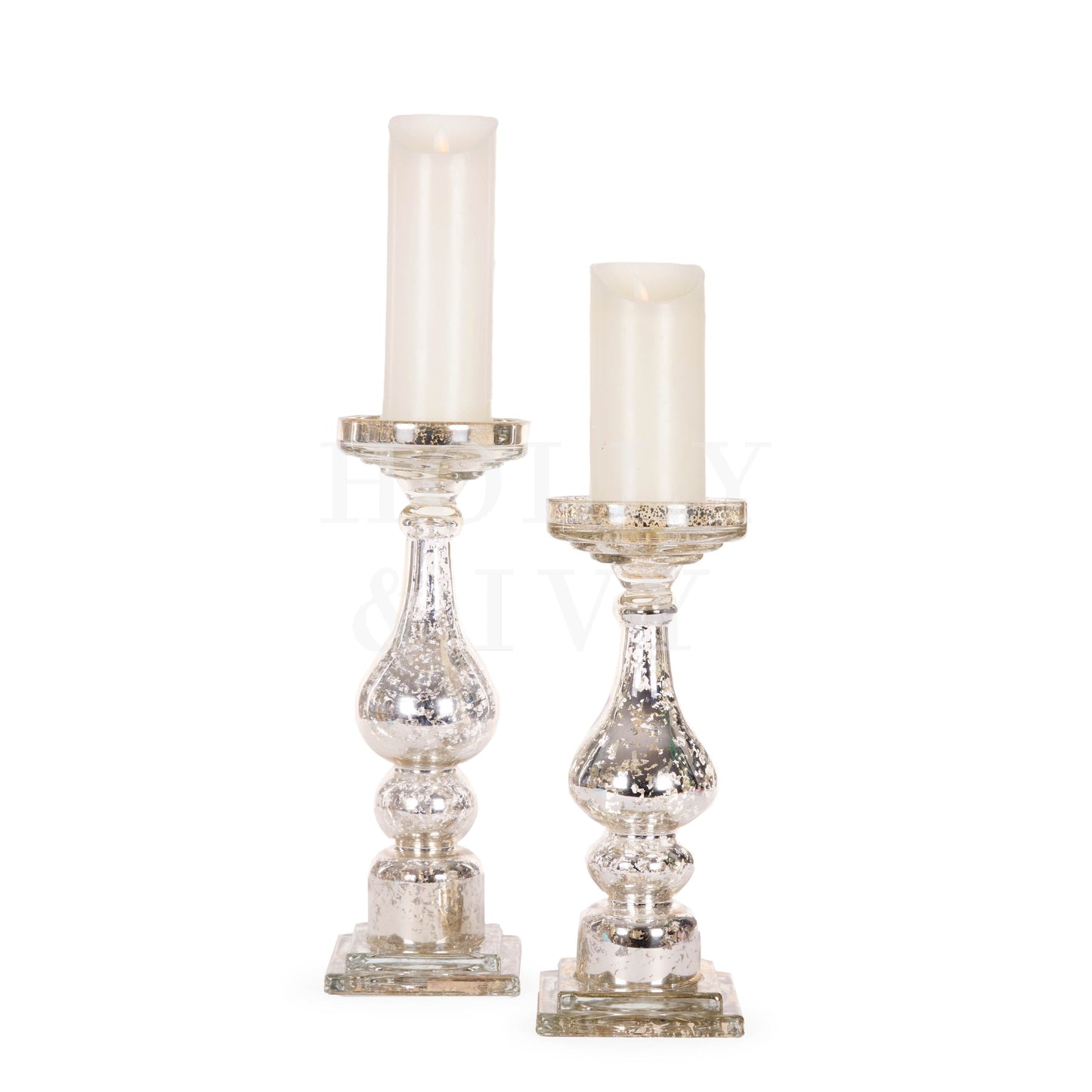 Small Mercury Pillar Candle Holder