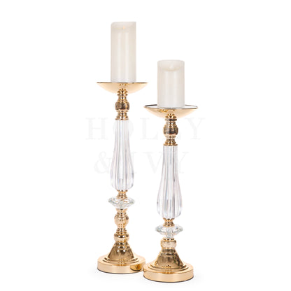 54 Cm Luxe Gold Pillar Candle Holder