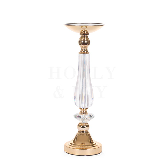 48 Cm Luxe Gold Pillar Candle Holder