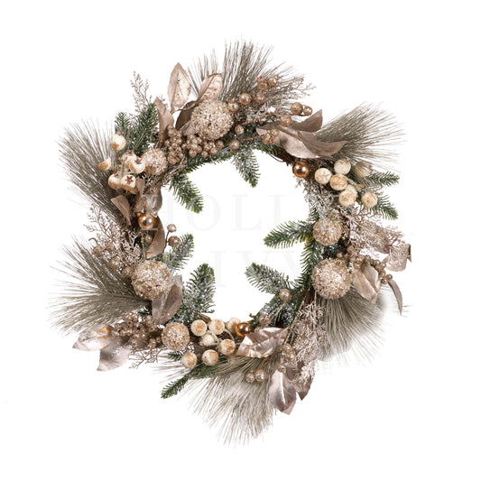 Luxe Champagne Bauble Wreath