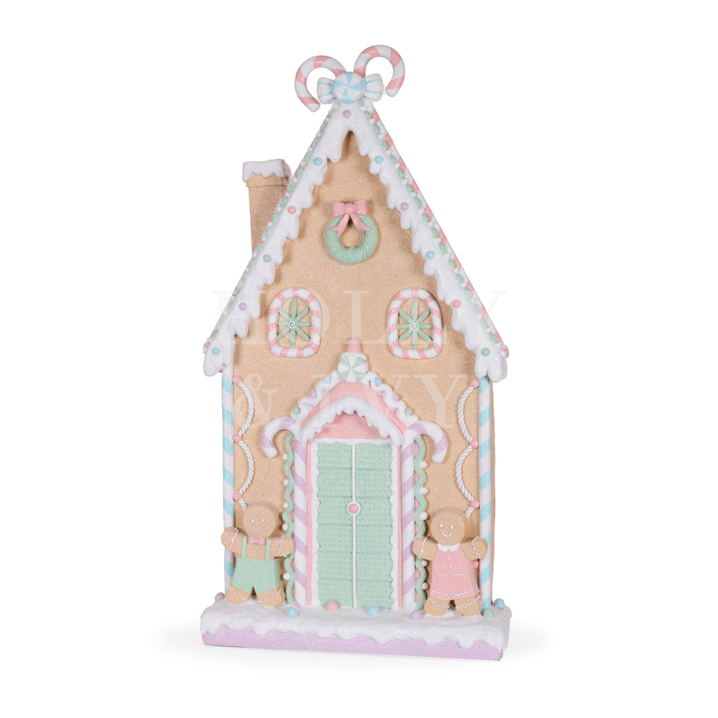 93 Cm Pastel Piped Gingerbread Façade