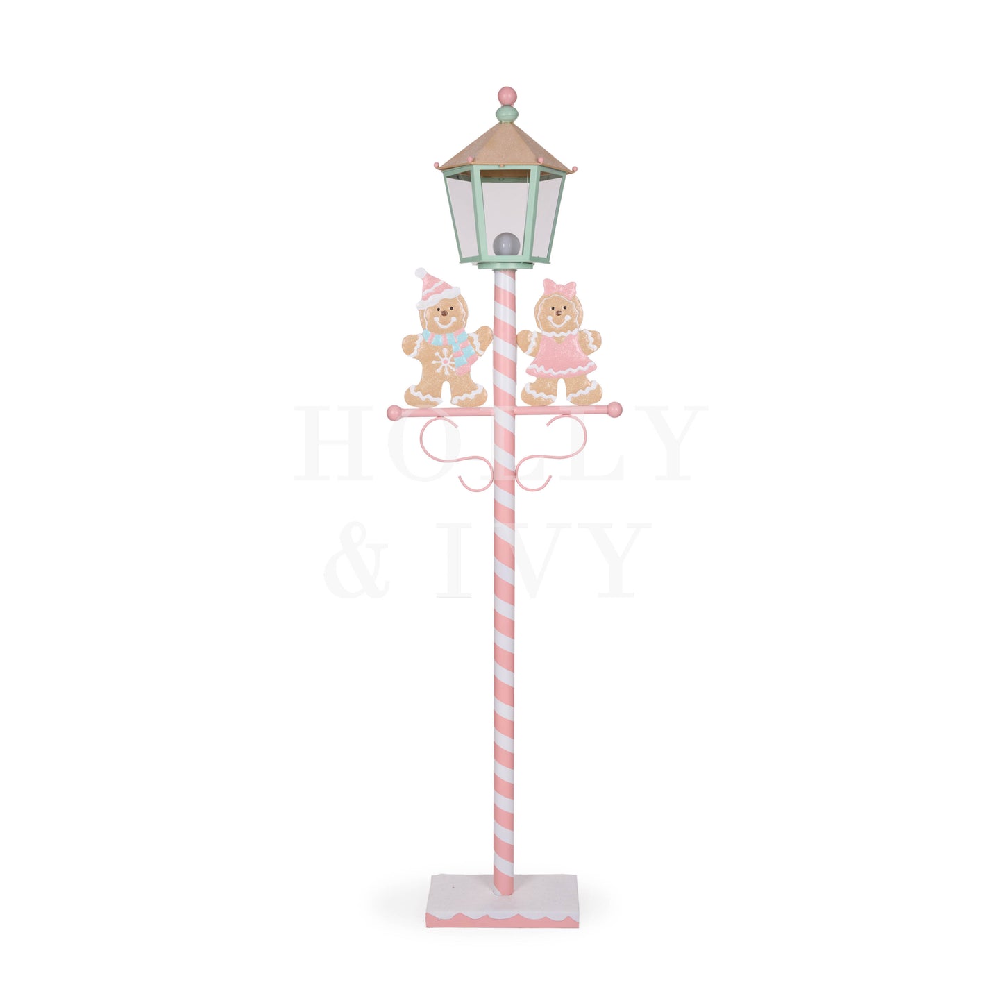 Pastel Piped Gingerbread Lamp Post