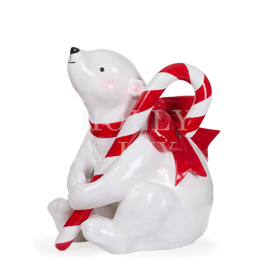 Paddy Polar Bear With Candy Cane