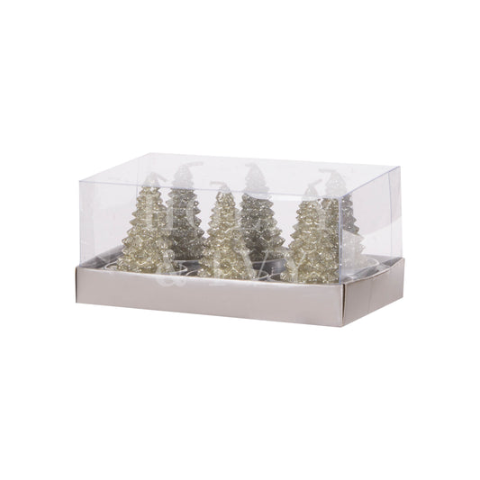 Set/6 Champagne Tree T/Light Candles