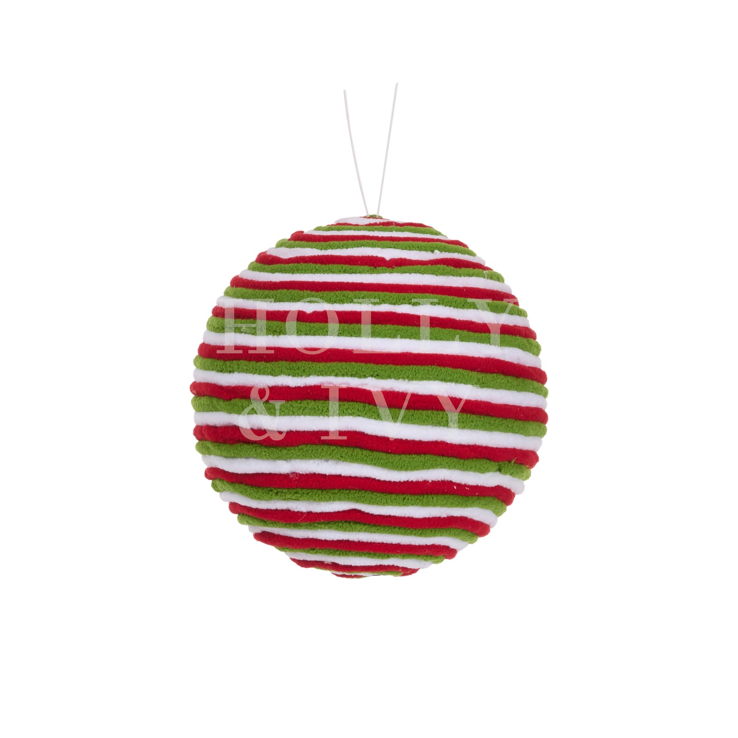 Large Festive Ribbed Bauble