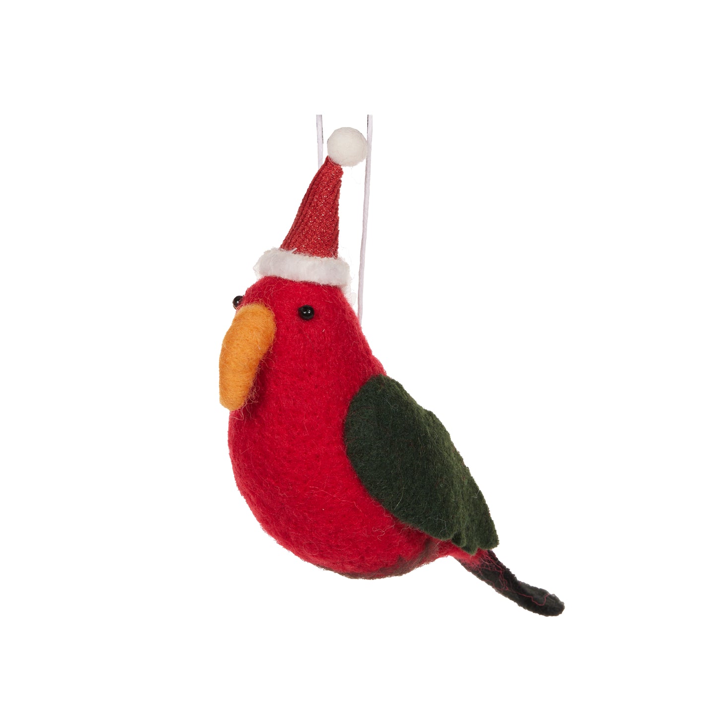 Wool King Parrot With Santa Hat