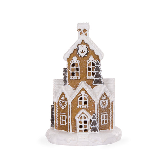 23Cm Piped Round Gingerbread House