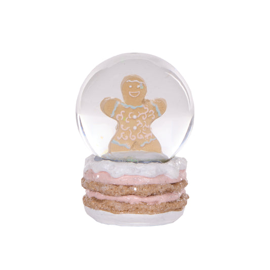 Piped Pastel Gingerbread Man Snowglobe