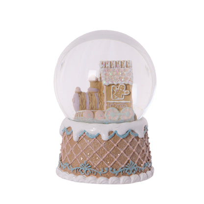 Piped Pastel Gingerbread Train Snowglobe