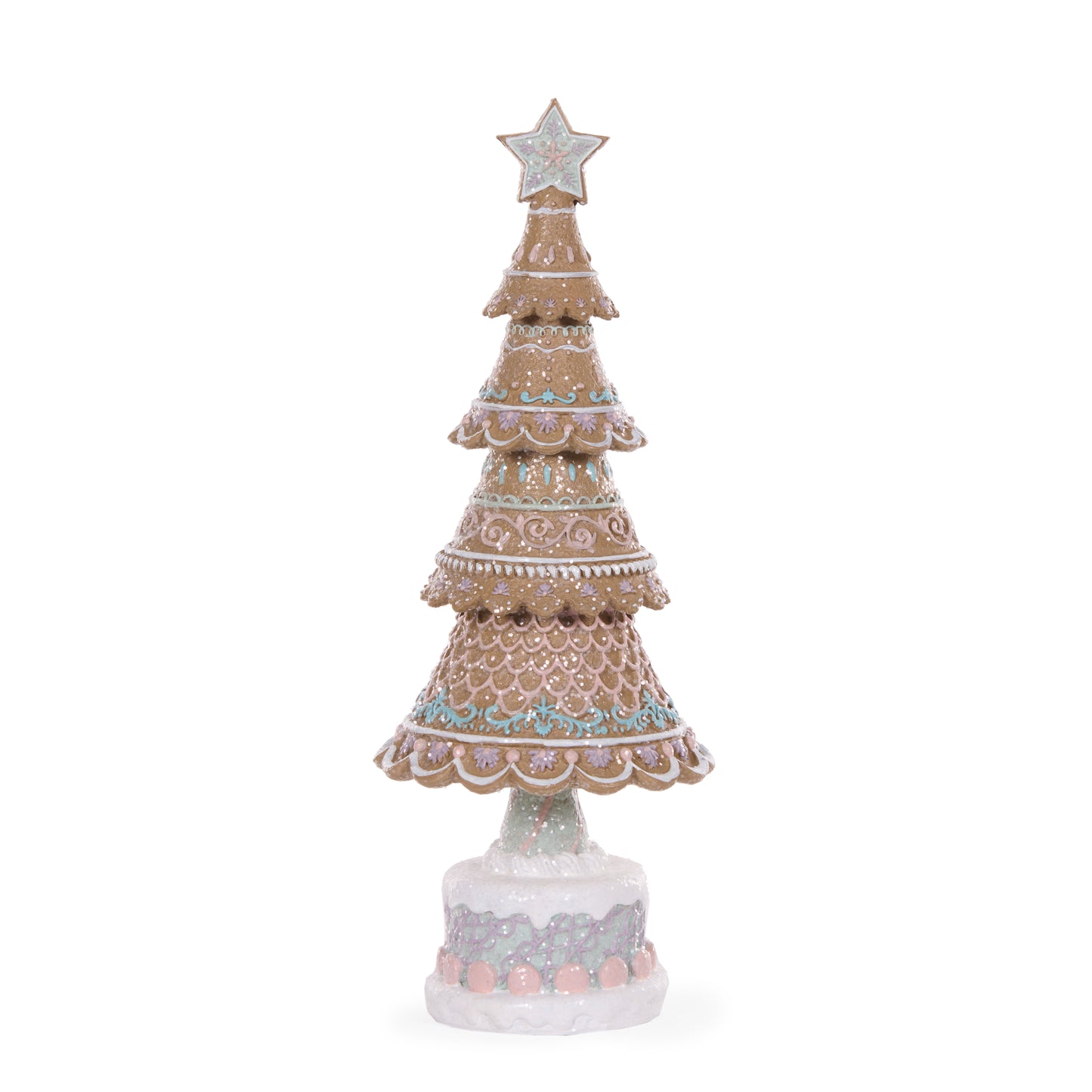 32.5Cm Elaborate Pastel Gingerbread Tree