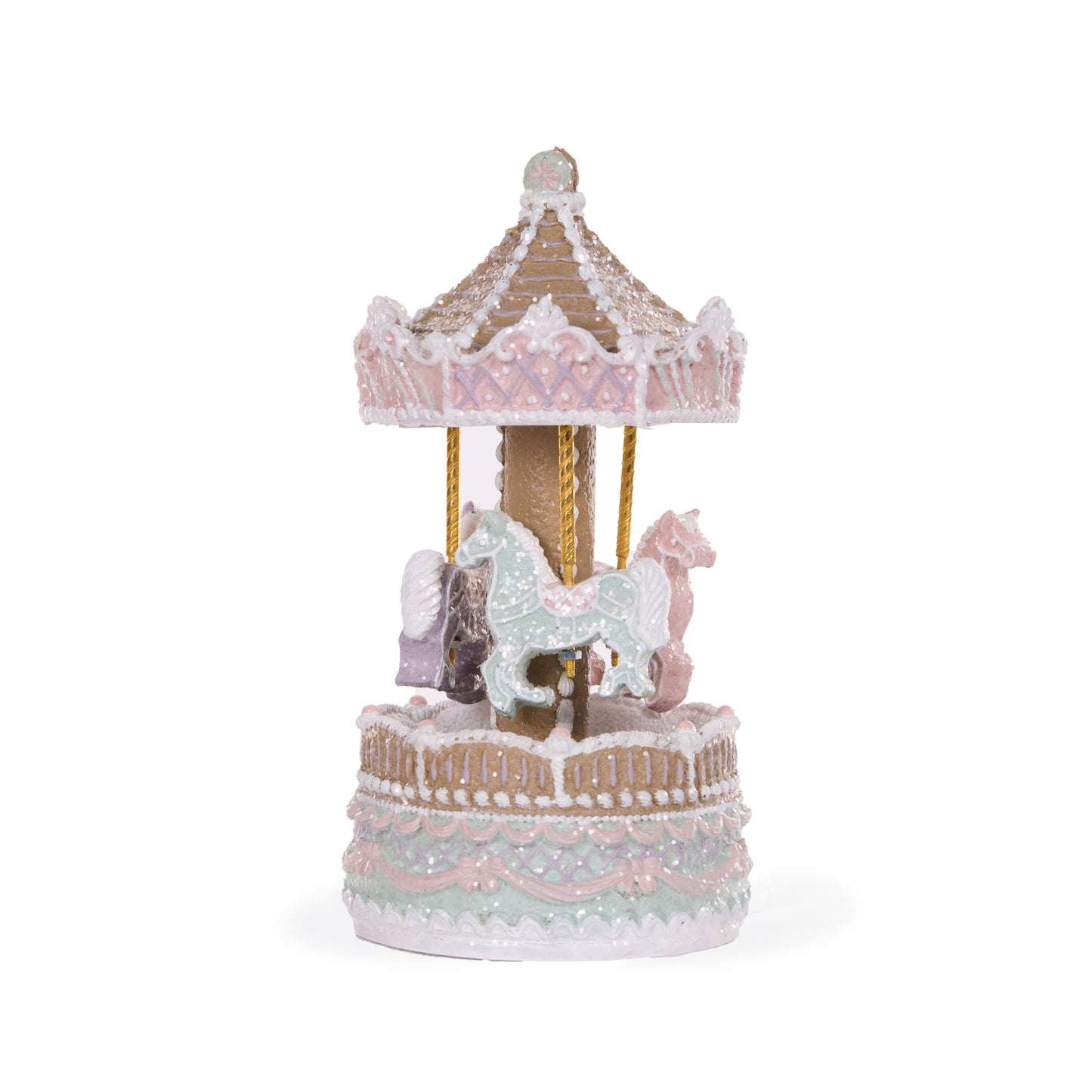 Musical Pastel Gingerbread Carousel