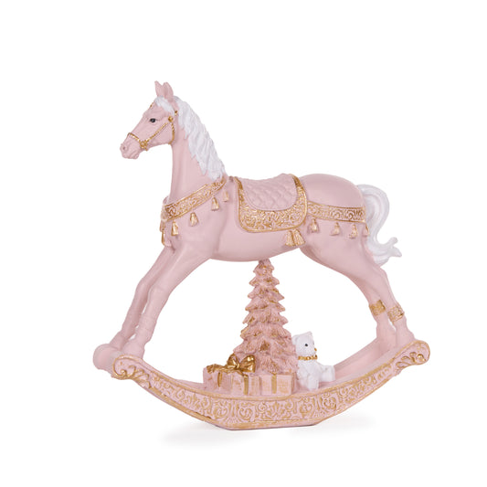 18.5Cm Exquisite Pink Rockinghorse