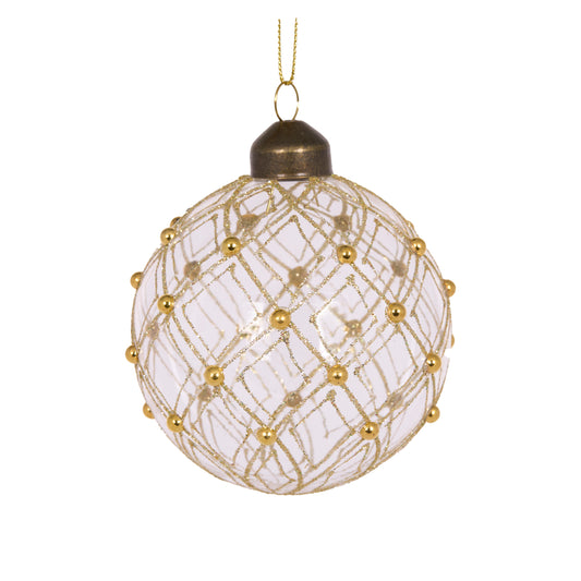 Champagne Pearl Quilted Bauble