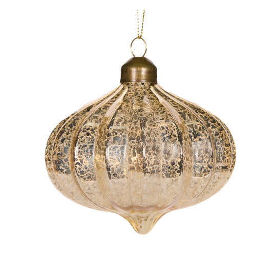 Mercury Gold Prismatic Onion Bauble