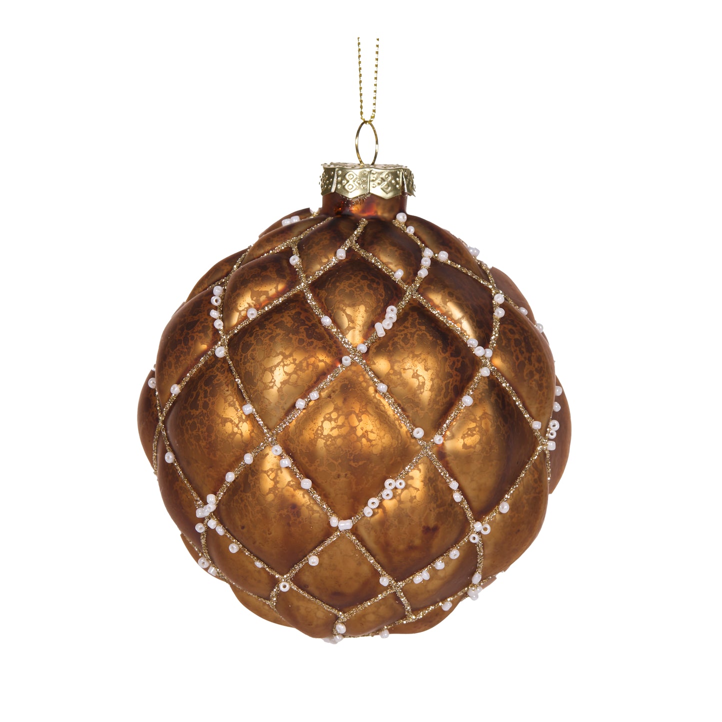 Mercury Copper Quilted Bauble