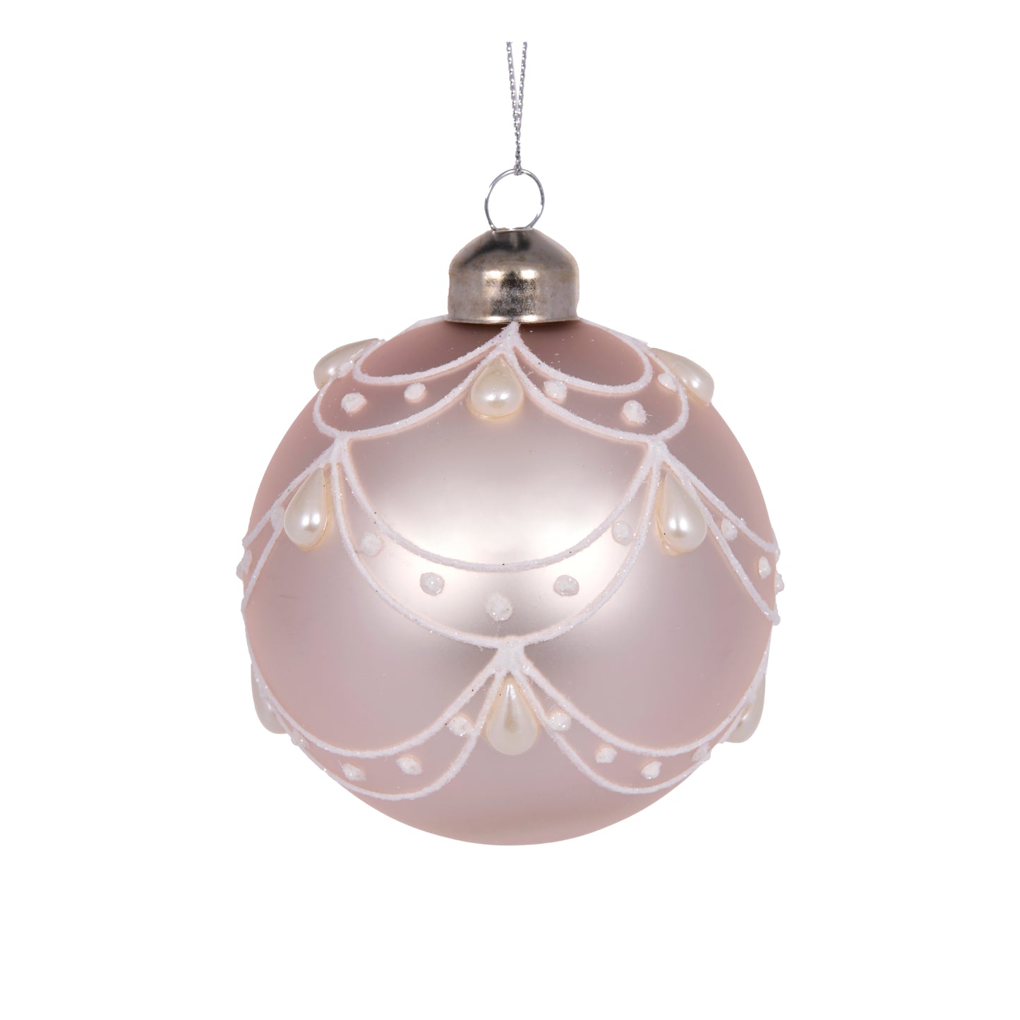 Pearl Pink Scalloped Bauble