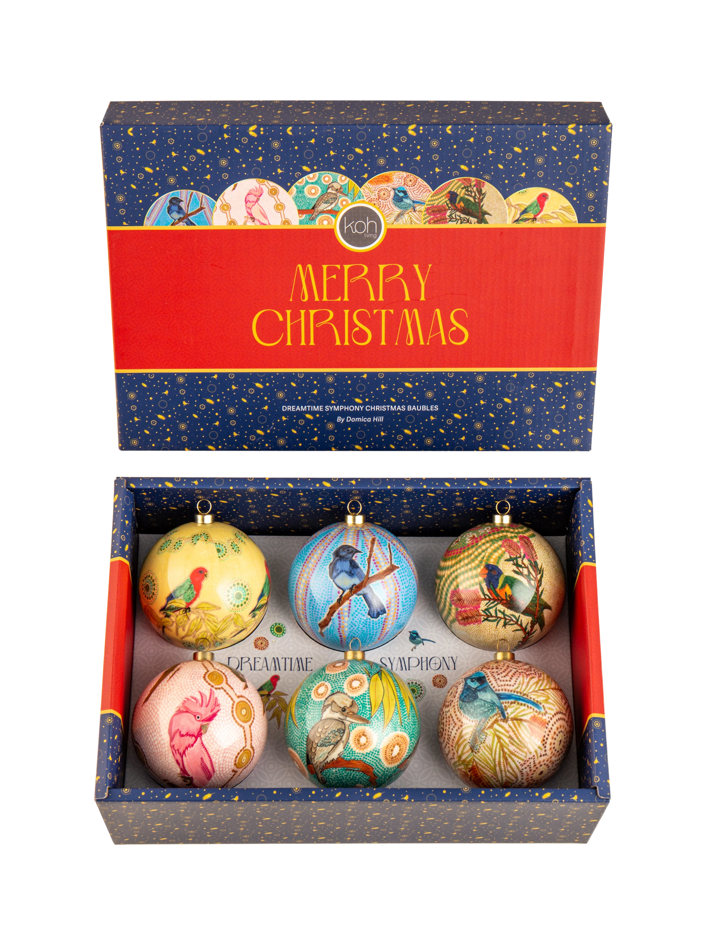 Aboriginal Dreamtime Symphony 6 Pack Baubles