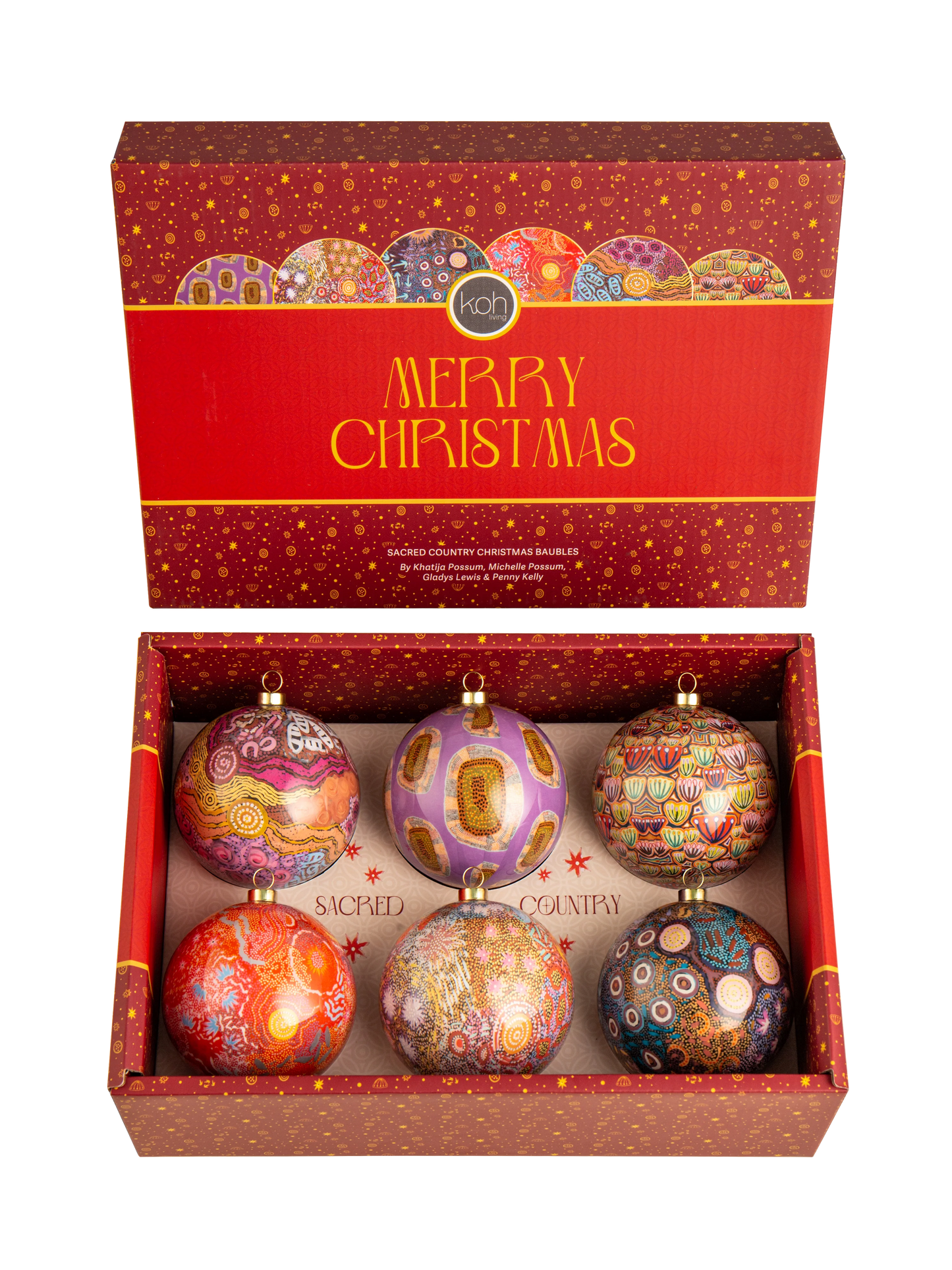 Aboriginal Sacred Country 6 Pack Baubles