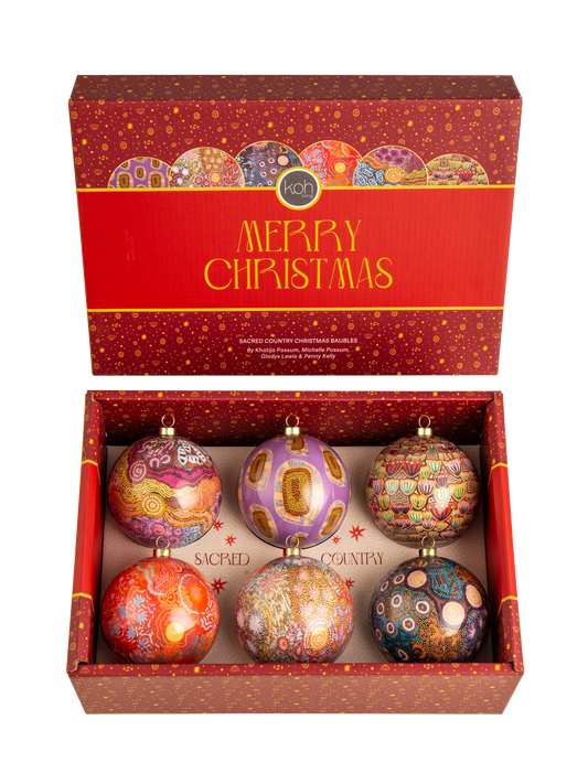 Aboriginal Sacred Country 6 Pack Baubles