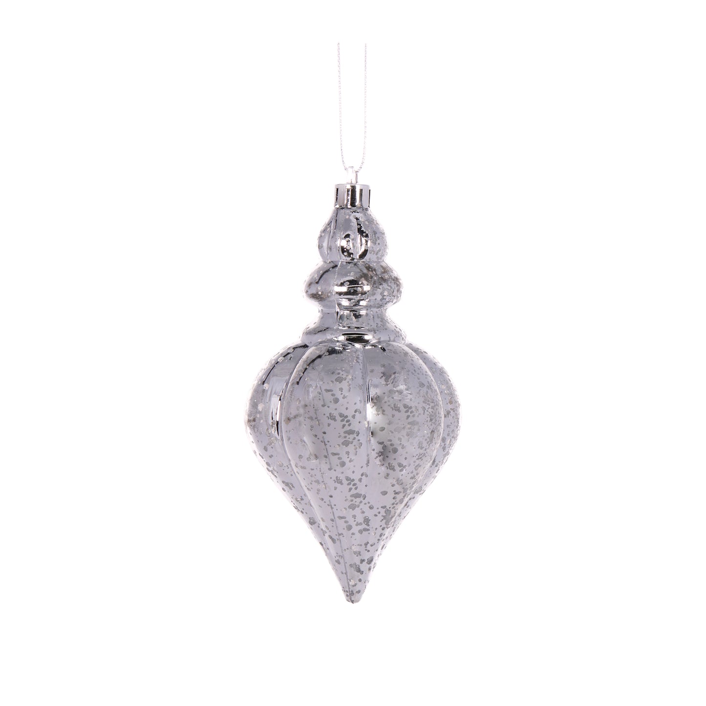 Silver Mercury Heart Finial