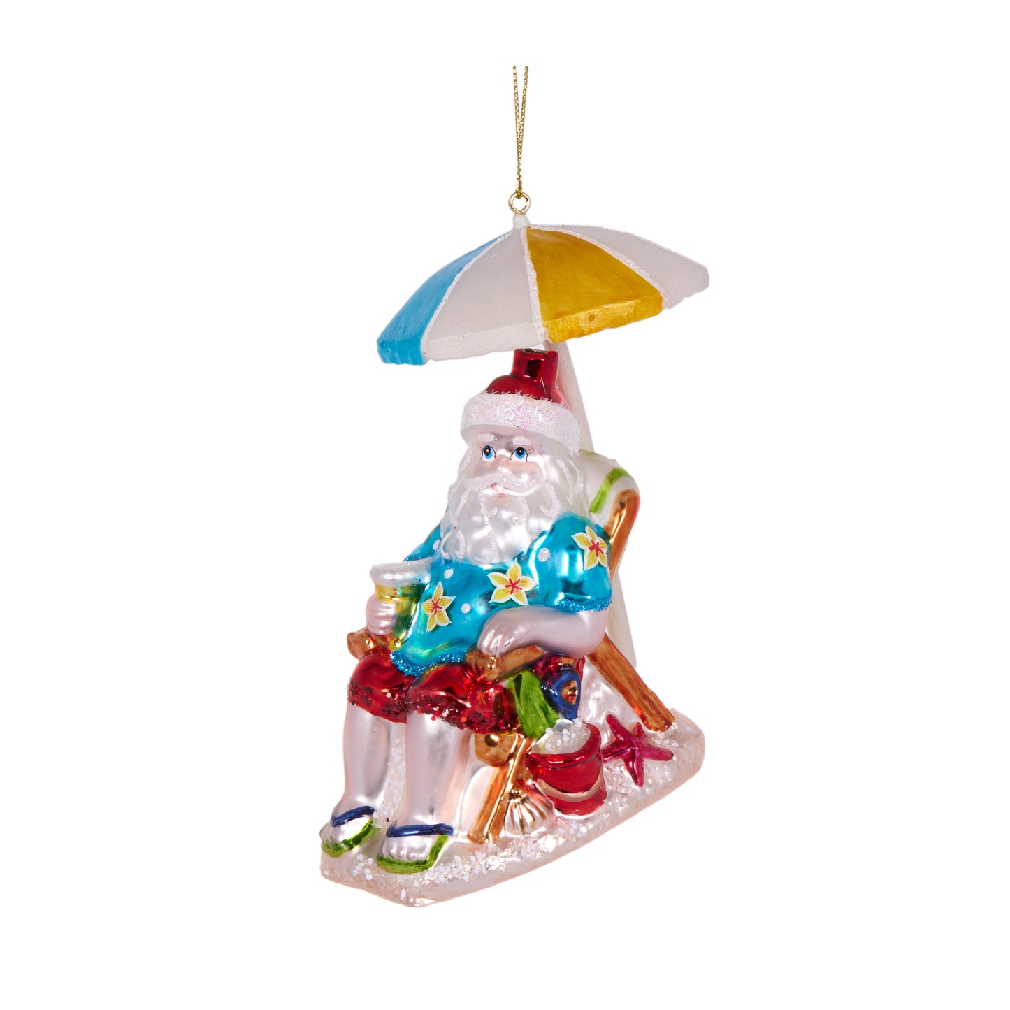 Retro Beach Santa Hanging