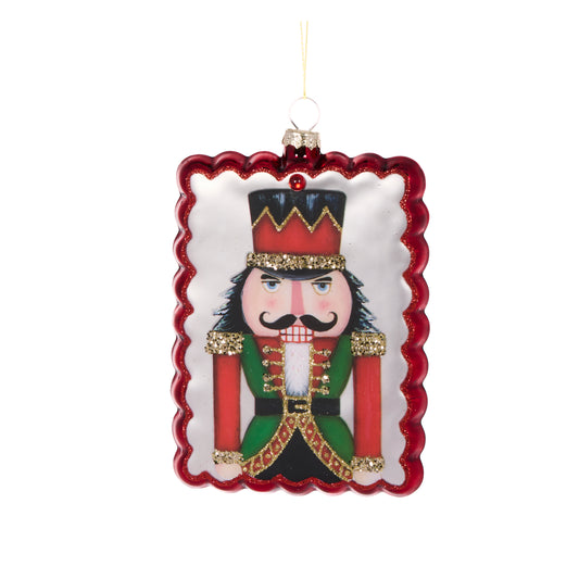 Retro Red Nutcracker Post Card Hanging