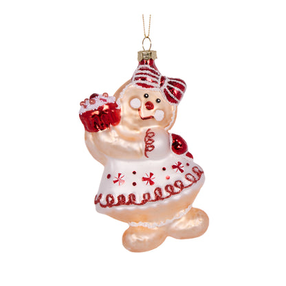 Retro Gingerbread Girl With Cupcake Hanging