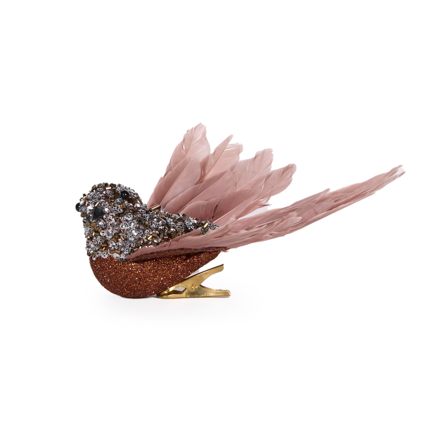 Elaborate Pink Sequin Clip Bird