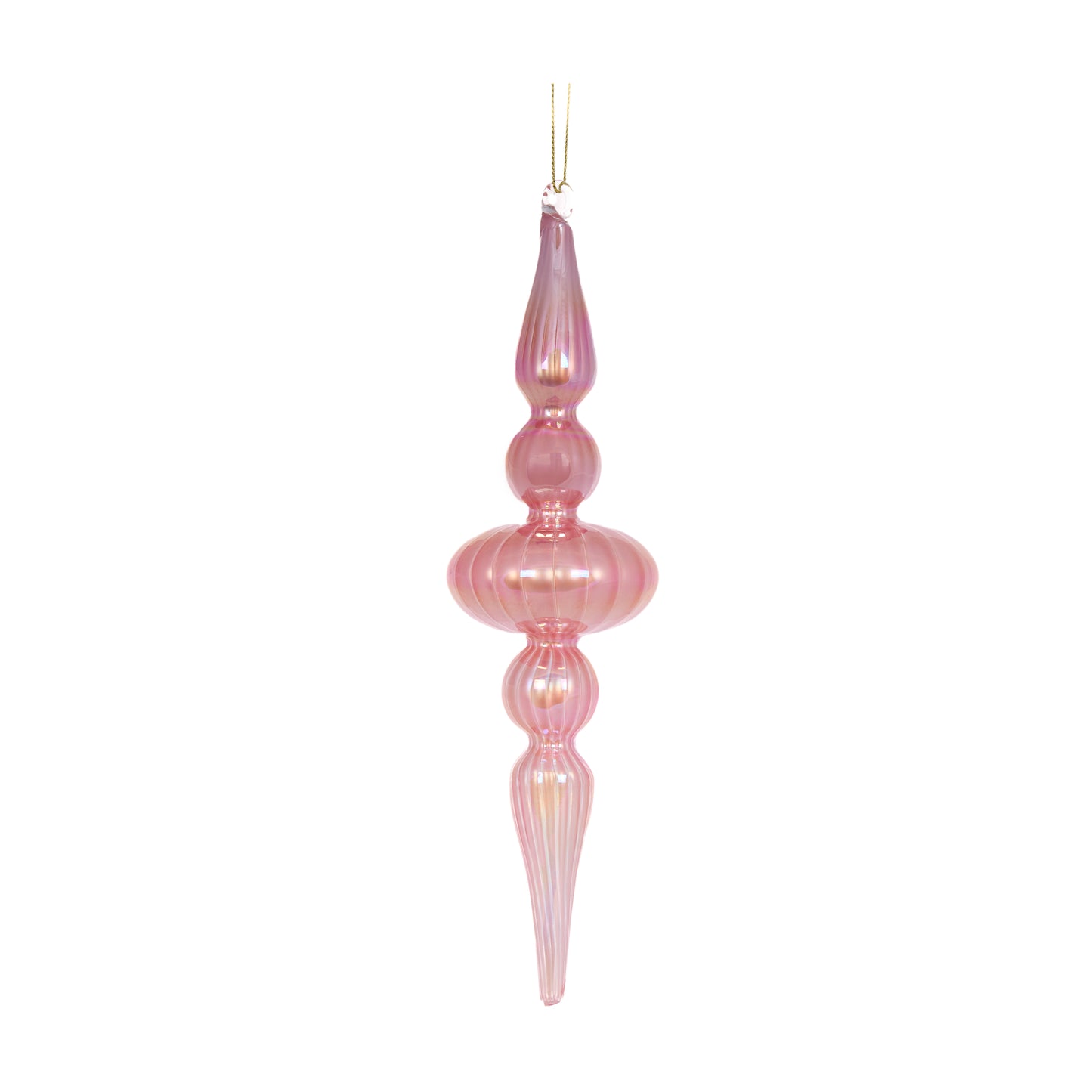 Irridescent Pink Finial