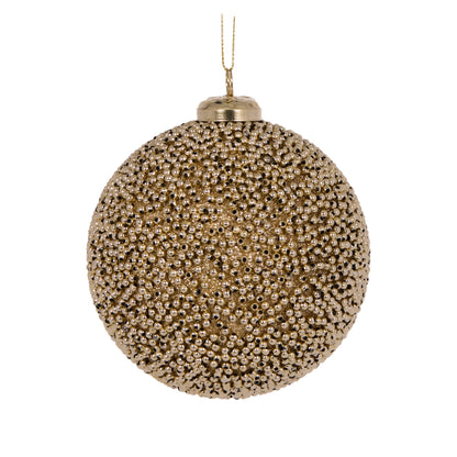 10 Cm Gold Caviar Bauble