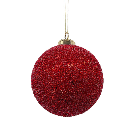 10 Cm Red Caviar Bauble