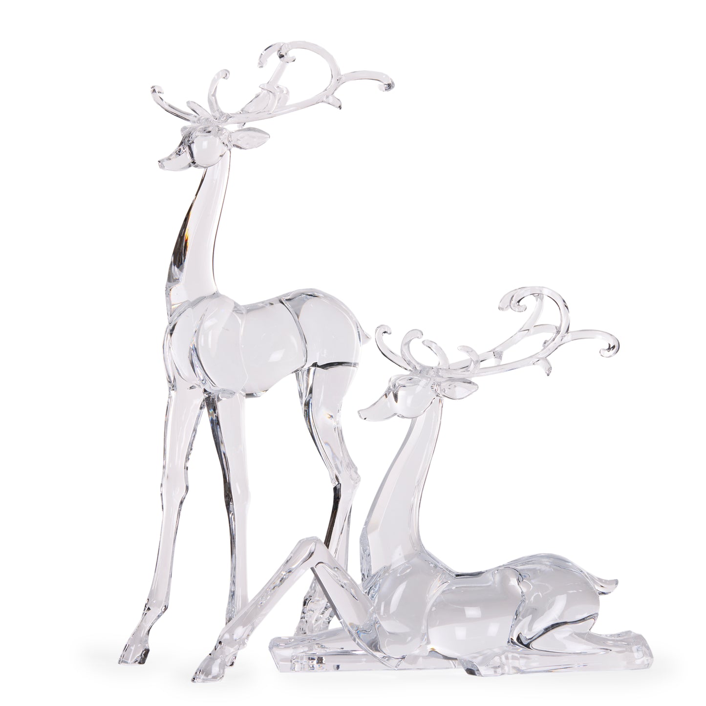 44.5 Cm Glistening Standing Reindeer