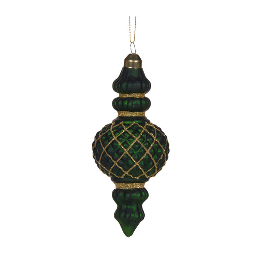 Matte Green Quilted Finial