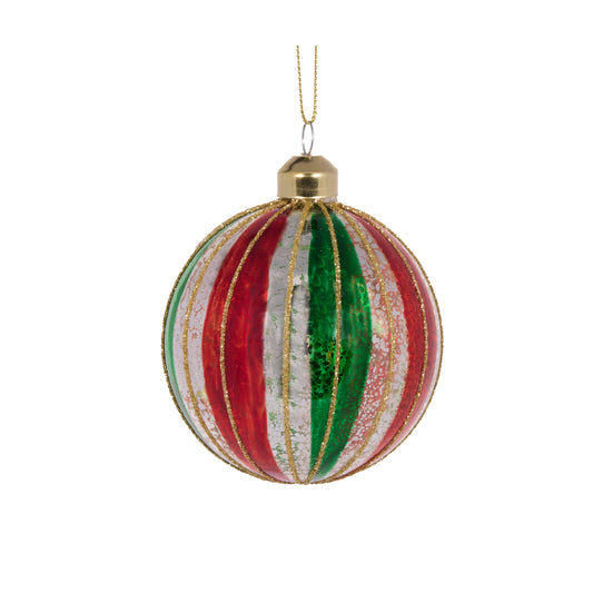 High Shine Red And Green Bauble