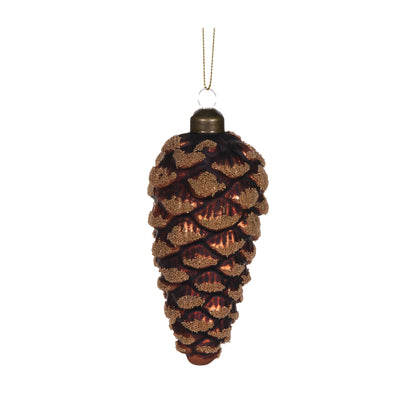 Burnt Copper Pinecone Bauble