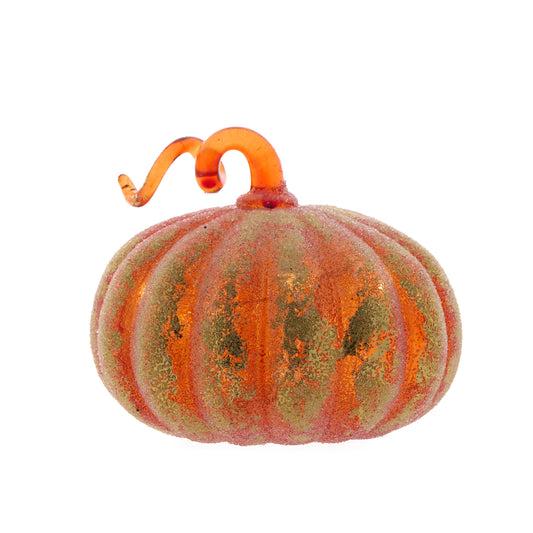 11 Cm Led Glass Pumpkin