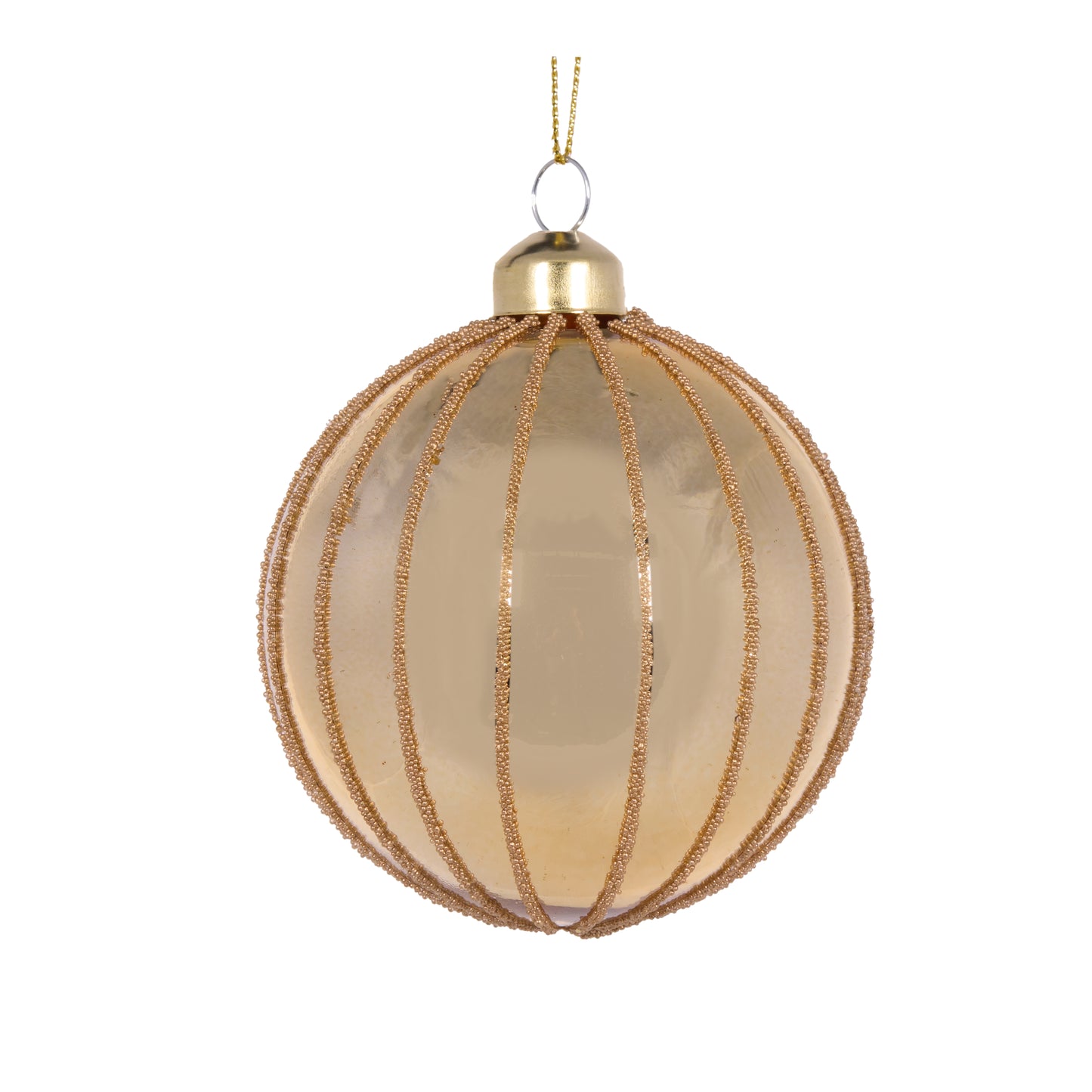 Metallic Gold Ribbed Bauble