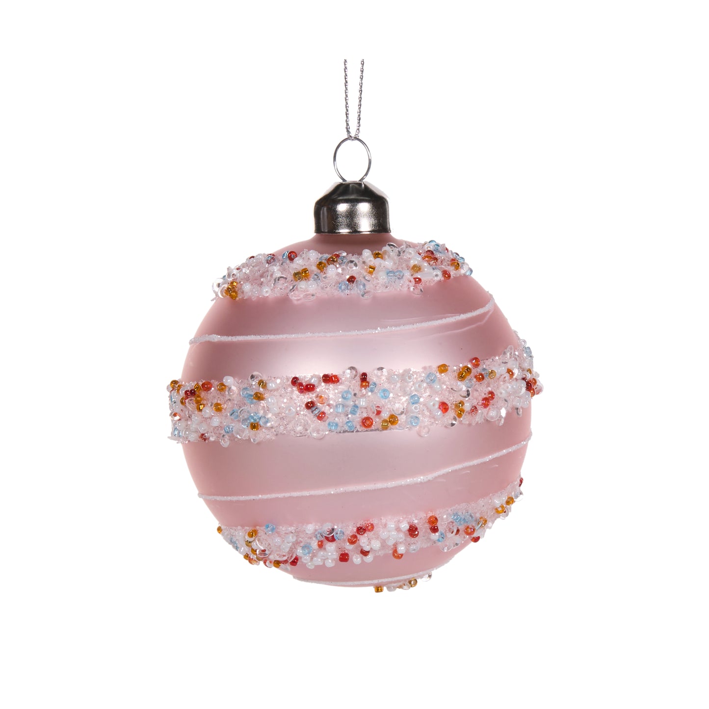 Pink Candy Swirl Bauble