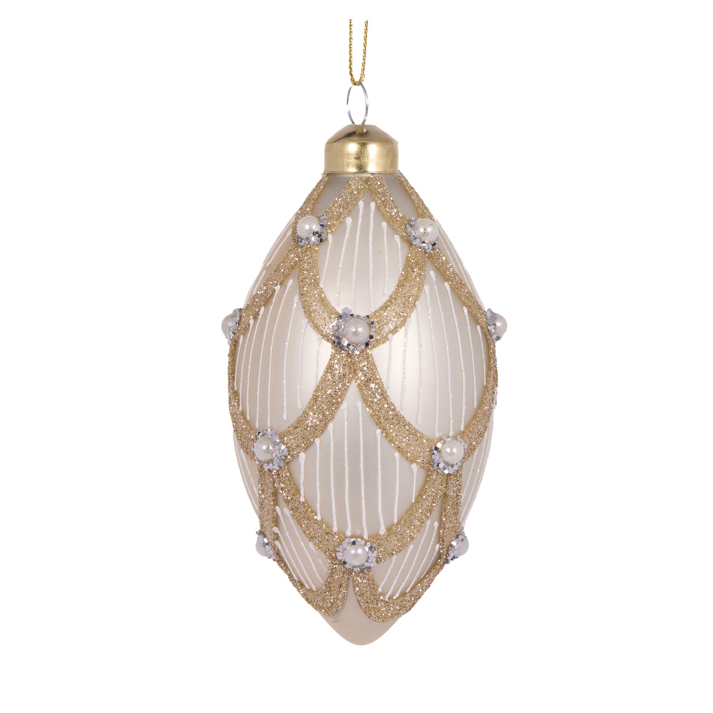 Champagne Deco Drop Bauble