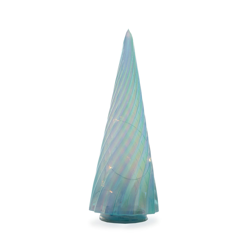 32Cm Blue Swirl Led Tree – Holly & Ivy
