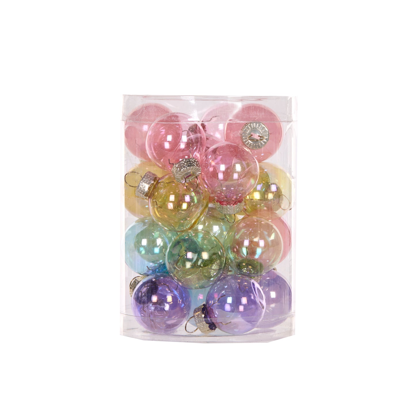 Set/24 2.5Cm Glass Candy Baubles