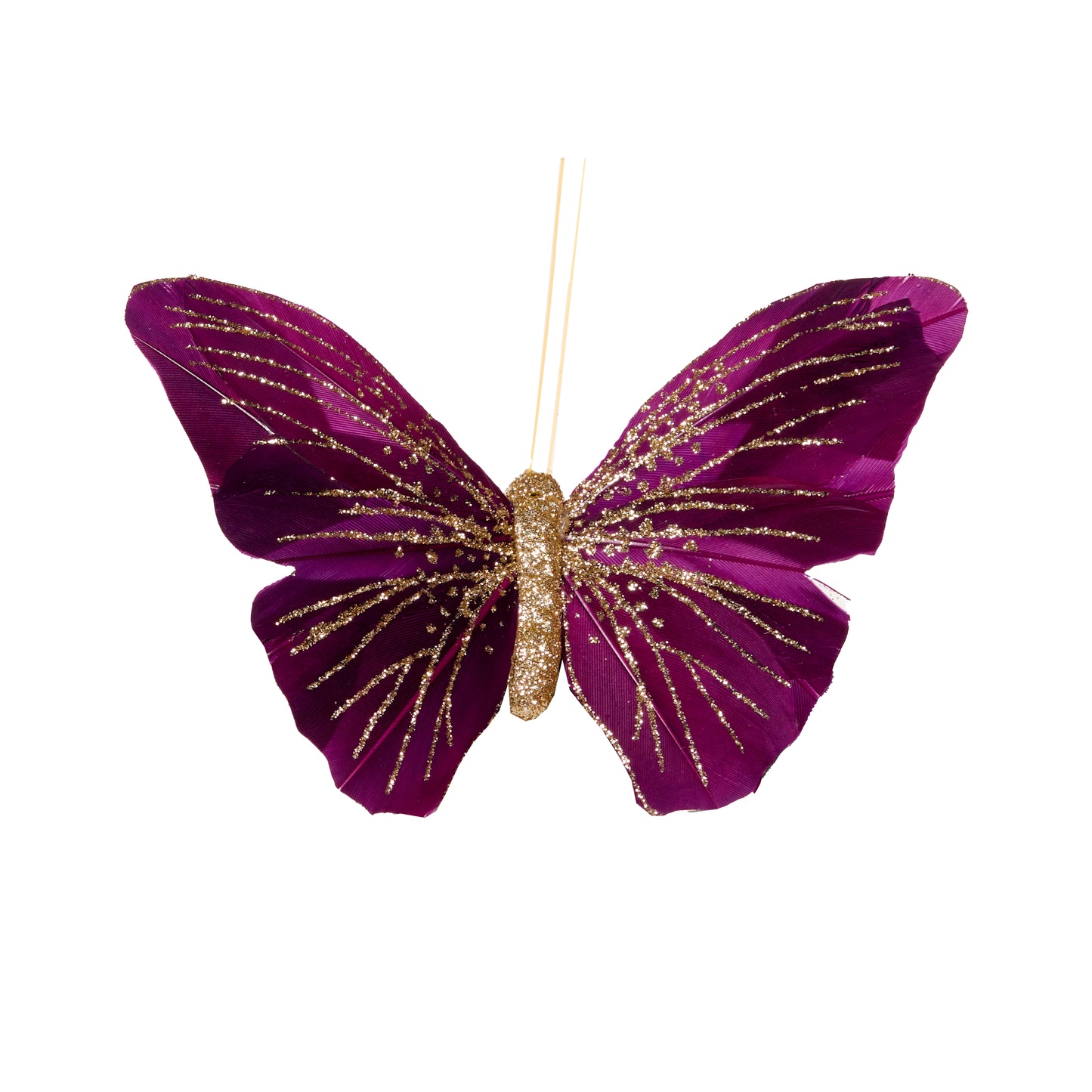 Purple Embellished Butterfly Clip