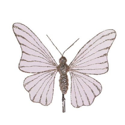 Intricate Blush Pink Butterfly Clip