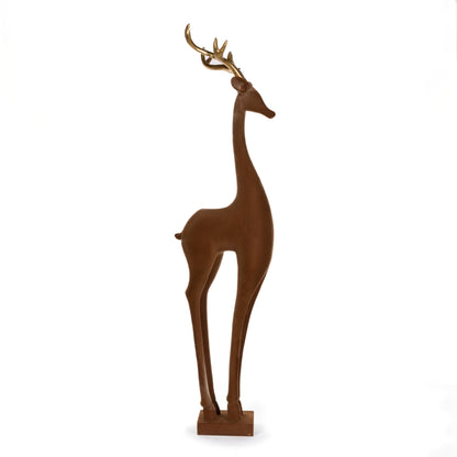 71.5 Cm Minimal Flocked Reindeer