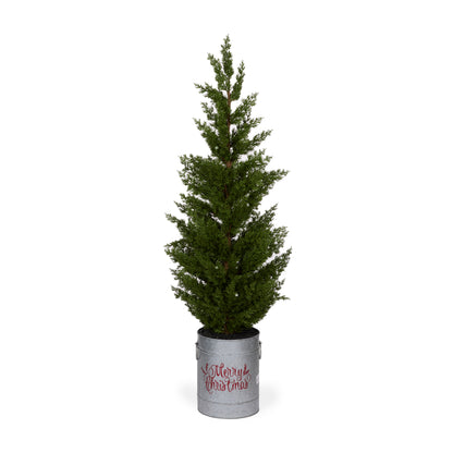 132cm Potted Merry Christmas Tree